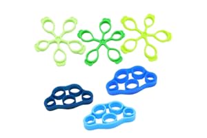TXErfolg 6 Stück Fingertrainer Silikon Handtrainer Ring 3 Stärken für Verbessern Gelenkentzündungen Finger Flexibler Fitness Gitarrenfinger Klettern Griffe Workout Krafttranieren Handrehabilitation
