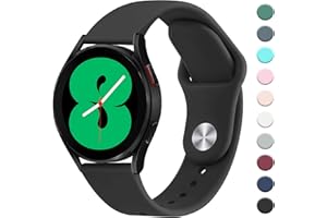Amzpas Armband für Samsung Galaxy Watch 6/5/4 40mm 44mm / 5 Pro 45mm / 4 Classic 42mm 46mm / 6 Classic, 20mm Neues Silikon Ersatzarmband für Active 2 40mm 44mm