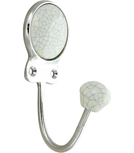 Patère Murale En Céramique Peinte à La Main - Design Floral Vintage - Pour Manteaux, Chapeaux, Serviettes - Diamètre 8,5 Cm - 9