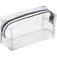 Clear Pencil Case, Large Transparent Plastic Pen Pencil Bag Makeup Pouch Travel Cosmetic Bag,School Supplies for Teenage Boys Girls Women