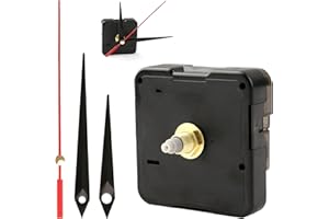 QNENEAM Mecanisme Horloge, Mecanisme Quartz Horloge Murale, Mécanisme d'Horloge Quartz Silencieux sans Tic-Tac, Kit Complet pour Création d'Horloges, Longueur d'Arbre 16mm, Idéal pour réparation