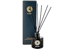 NUHR Home Reed Diffuser Scented Oil Oud Woods Diffusers with Sticks for Home Multi Note Fragrance Long Lasting Aroma Perfect Reed Diffuser Gift Set 100ml