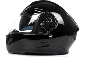 BHR Casco Integrale Moto con Doppia Visiera 814 RIDE | Casco Moto Integrale Omologato ECE con Visiera Doppia Antigraffio | Casco Moto Donna/Uomo con Sgancio Micrometrico | Nero Metallizzato | L