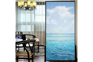 LXDWEI Pellicola decorativa per finestra, privacy subacquea, bellissimo mare, statico, adesivo per finestre smerigliato, copertura per finestre per casa e ufficio (larghezza x lunghezza) (60 x 200 cm) 60 x