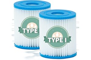 SHUAIG Type I Pool Filters Cartridges for Bestway 58381,Replacement Easy Filter Cartridge,Swimming Inflatable Pool Filter,Reusable Hot Tub Filter Cartridge for Tube Pool Cleaning (2pcs)