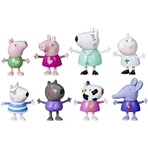 Pack De 8 Figurines Peppa Pig – Peppa, George, Peggi Panda, Candy Cat Et Plus – Exclusivité Amazon – Dès 3 Ans