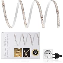 LED Universum 1m Comfort LED Streifen Warmweiß – 60 LED/m, IP65, Inkl. Netzteil Für Wohnzimmer, Balkon & Mehr