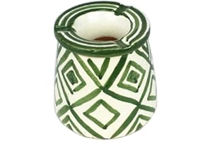 ARTIGIANATO VULCANO Posacenere portacenere Marocchino mangiafumo e Antivento Decorato a Mano