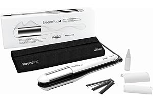 SteamPod 4 - Lisseur Boucleur Vapeur Professionnel, Protection de la Fibre, Tenue Longue Durée, 3 Températures - Outil + Trousse Thermo-protectrice + 3 Peignes, L'Oréal Professionnel