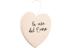 MONTEMAGGI Umidificatore in ceramica da termosifone a Forma di Cuore "La casa del Cuore" 15x4x17,5 cm