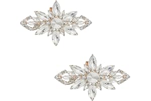 Pwsap Lusso Clip Fibbie Scarpe da Sposa, Scarpe Clip di Cristallo, Staccabili Gioielli Fermagli per Scarpe, per Gioielli per Borsa Sciarpa Cappello