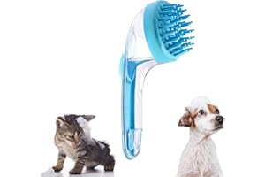 AICEROUS Cepillo Ducha Para Perros, Cepillo de Baño para Mascotas, Cepillo de Baño con Dispensador de Jabón, adecuado para gatos, perros y otras mascotas peludas (A)