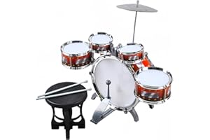 KRUZZEL Perkusja dla dzieci XL Bass 4 bębny talerze stołek pałeczki perkusyjne zestaw perkusyjny 22464