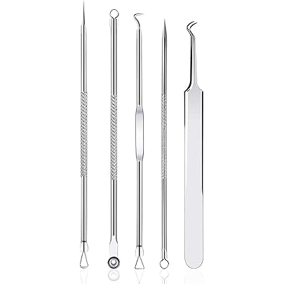 FVION Rimozione Punti Neri Naso, Strumenti Pinzetta Blackhead - Foto 7