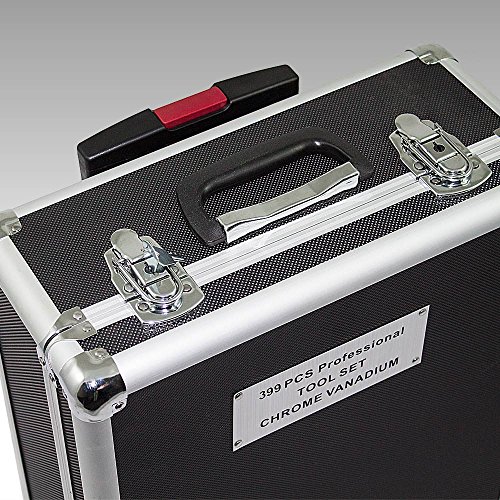 BITUXX® Werkzeugkoffer 399 teilig Knarrenkasten Werkzeugkiste Ringschlüssel Maulschlüssel Gabelschlüssel Ratschen Schlüssel Kombischlüssel Schraubenschlüssel Stecknüsse Schraubendreher Bits Kardangelenk - 8