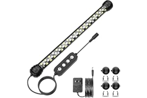 ‎SEAOURA SEAOURA Aquarium Led Beleuchtung mit Timer, Aquarium licht mit automatischer Ein-/Ausschaltung, Vollspektrum, 10 Helligkeitsstufen, für Aquarium