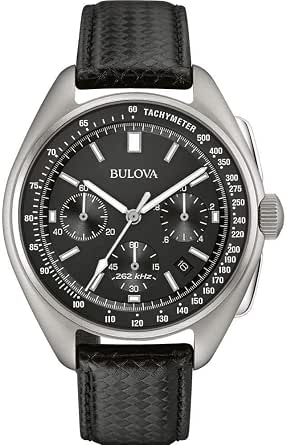 Bulova Lunar Pilot Pilota Lunare 96B251 - Orologio design con cinturino in  pelle - uomo - nero : Amazon.it: Orologi