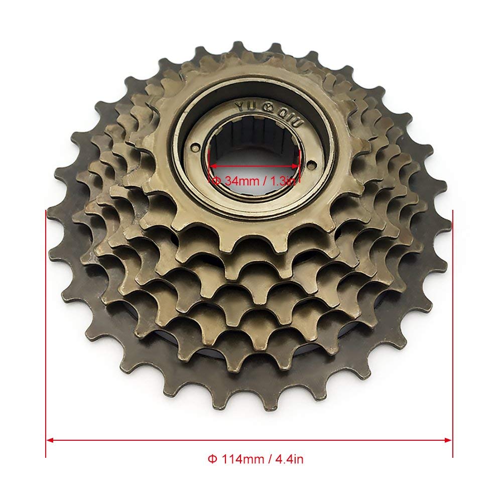 21 Cycle Freewheel 7 Speed Compatible with Gear Cycle 21 Speed with 14-28 Teeth Cassette Road MTB Bike Flywheel Speed 7 Speed Bike Freewheel Cassette Road Freewheel Bicycles Screw Type - Image 3