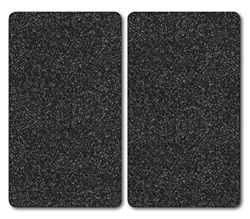 Kesper 3652213 Multi-Glasschneideplatte, 2-er Pack, Motiv: Granit, Maße: 52 x 30 x 1.2 cm