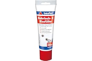 baufan Stucco per fori e crepe 350 g | applicazione pulita direttamente dal tubo nel foro di perforazione | asciugatura rapida | extra bianco | spessore di applicazione fino a 5 mm