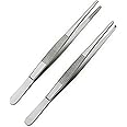 AVIS Forceps Set of 2 Pieces | Plain and Toothed Surgical Forceps | Premium Stainless Steel Grade 410 Medical Instruments for Precision Dissection and Handling in Medical Procedures (6" Plain/Tooth)