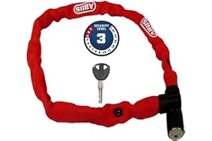 ABUS Candado de cadena 1500 Web - candado de bicicleta de acero especial - cadena redonda de 4 mm de grosor - nivel de seguridad 3