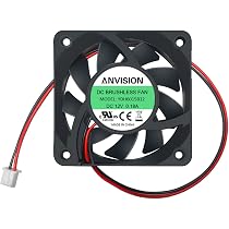 ANVISION 2-Pack Ventola di Raffreddamento Senza Spazzole DC 5 V, 40 mm x 10 mm, doppio cuscinetto a sfera, 2 Pin