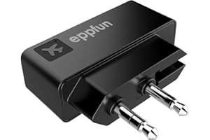 eppfun AK3046E Transmisor Bluetooth 5.0 Audio para Usar en Aviones, 3.5mm Jack Baja Latencia Audio Dongle Adaptador