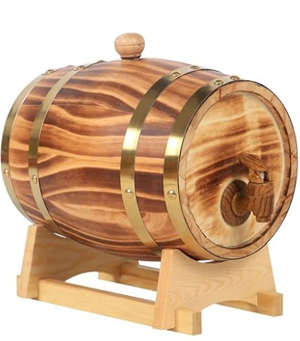 Botticella In Legno Di Quercia 5L Per Vino E Liquori - Decorativa E Funzionale Per Whisky E Brandy - Foto 2