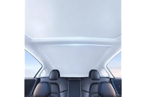 Ywooon Parasol Techo para Tesla Model 3 2018-2024 2025 Highland, Aislamiento de Ventana de Techo Bloquear los Rayos UV y Mantener la Refrigeración, Beige (Producido Desde China)