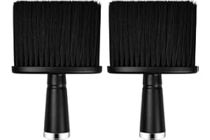Volumoon Barbiere Collo Spazzola, 2 Pezzi Pennello da Barbiere, Nero Pennello Parrucchiere, Pennello da Barbiere per Pulire il Collo, Pennello Collo per Parrucchieri, Salone, Barbiere