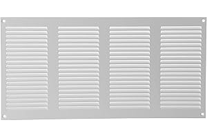 Vent Systems 40 x 20 cm copertura di ventilazione bianca griglia di ritorno dell'aria in metallo con schermo di protezione dei parassiti integrato