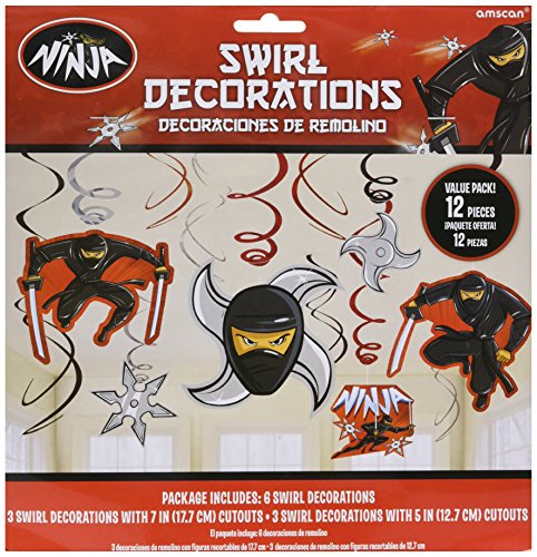 Amscan 671587 Ninja Value Pack Swirl Dekorationen