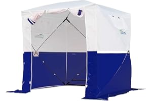 Goutime Tentes instantanées,2x2m Imperméable Barnum Pliant de Camping,Multifonction Tentes D'ActivitéS,Tente Pliante de Jardin Rapide à Installer,Auvent Pliable pour,Tente de Chantier（Blanc et Bleu）