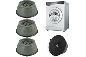 MengQiLe Waschmaschine Füße Pad Fußpolster, 4 Stück Universal Anti Vibration Waschmaschine Dämpfer, Anti Rutsch Gummi-Fußpolster Schwingungsdämpfer Antirutschmatte für Waschmaschinen und Trockner