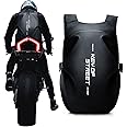 Motorcycle Backpack,Motorcycle Backpacks for Men,Motorcycle Backpack Waterproof,Helmet Backpack, Black-medium, Biker Style