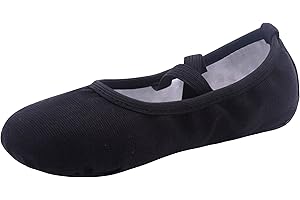 ULICOX Scarpe da Danza Classica Tela Scarpette Ballo Ginnastica Ballo Pantofole Mezze Punte Suola Spezzata per Bambini e Adulti