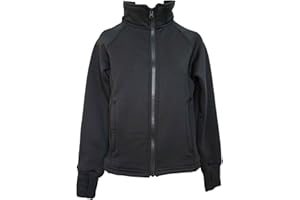 UniqGarb Figure Skating Warm Fleece Semi Fitted Jackets Ice Skating Jacket for Girls Women Black Skate Jacket