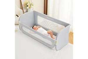 GUUSII HOME Sponda Letto Bambini 185cm Extra Lungo Pieghevole Sponde Sbarra Letto Matrimoniale Anticaduta Protezione Barriera di sicurezza per Letti Ringhiera Spondinaletto Regolabile in Altezza