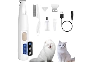 ‎LOEVERY PawTrim Pro, LOEVERY Superleise/Wiederaufladbarer Pfotentrimmer,Hundepfoten Trimmer mit LED-Licht,USB Wiederaufladbar Hundeschermaschine,Hundepfoten Trimmer Für Pfoten, Augen, Gesicht, Ohren, Körp