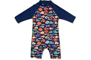 upandfast Baby Boy/Girl Swimsuit with Sun Hat UPF 50+ Infant/Toddler One Piece Swimwear Bathing Suit
