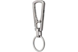 ‎KEYUNITY KeyUnity KM04 Titan Karabiner Schlüsselanhänger Clip, Schnellverschluss mit Schlüsselring, EDC Abnehmbare Karabinerhaken für Autoschlüssel, Rucksack, Camping, Reisen