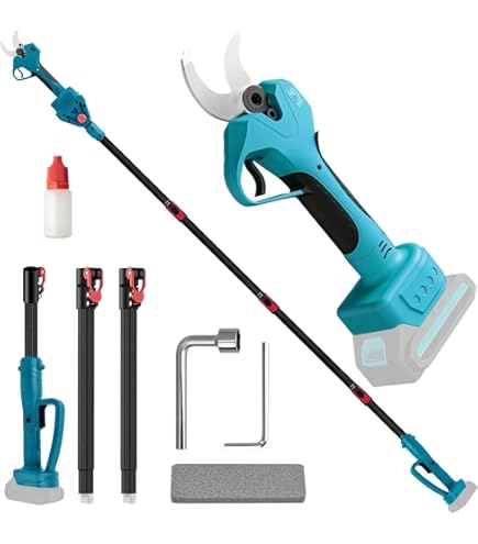 Secateur Electrique Sans Fil Avec Perche Sécateur Électrique Sans Fil 18V - Tige Télescopique 2m - Coupe 40mm - Compatible Batterie Makita Secateur Electrique Sans Fil Makita