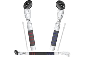 Kinwin 4-in-1 Gorilla Tag Griffe für Meta Quest 3/3S/für Oculus Quest 2/für Quest Pro/Rift S Controller, VR Zubehör Extender Anhänge, Langer Arm für Beat Saber/Gorilla Tag/Golf Club Game