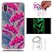 Produktbild Hülle Leuchtende iPhone X Silikon Etui Handy Hülle Weiche Transparente Luminous TPU Back Case Tasche Schale Leuchten In Der Nacht Für Apple iPhone X + Schlüsselanhänger (P) (19)