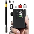 GPUTEK Mini Electric Bike Pump, 120 PSI Cordless Portable Bicycle Pump with Pressure Gauge, Auto-Off & LED Light, for E-Bike, Mountain Bike, City Bike, Road Bike with Presta & Schrader Valve