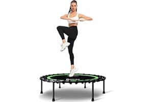 DARCHEN 200 KG Rebounder Trampoline for Adults, Indoor Small Rebounder Exercise Mini Trampoline for Workout Fitness for Quiet and Safely Trampoline Indoor [100 CM]