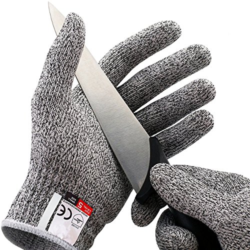 Preisvergleich Produktbild happyle Schnittfest Handschuhe - high Performance Level 5 Schutz Lebensmittelqualität EN388 zertifiziert, Safty Handschuhe für hand Schutz und yard-work, 1 Paar( L)