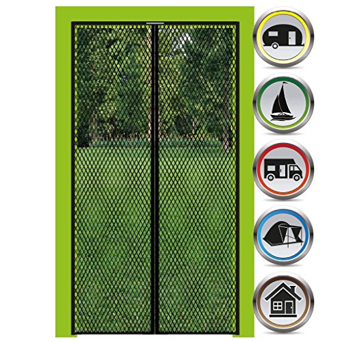 Insektenschutz Magnetvorhang Fliegengitter für Türen, in Länge und Breite individuell kürzbar. (130x220cm) - 2