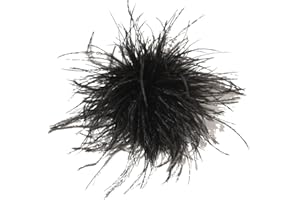 WAMBERE Feder BroscheFlauschige Straußenfeder Brosche Braut Hochzeit Party Weihnachten Kleid Up Corsage Pin Hut Zubehör für Frauen Hochzeitsfeier Tanz Bankett Kleid Kleidungsaccessoires,Dunkelgrau B